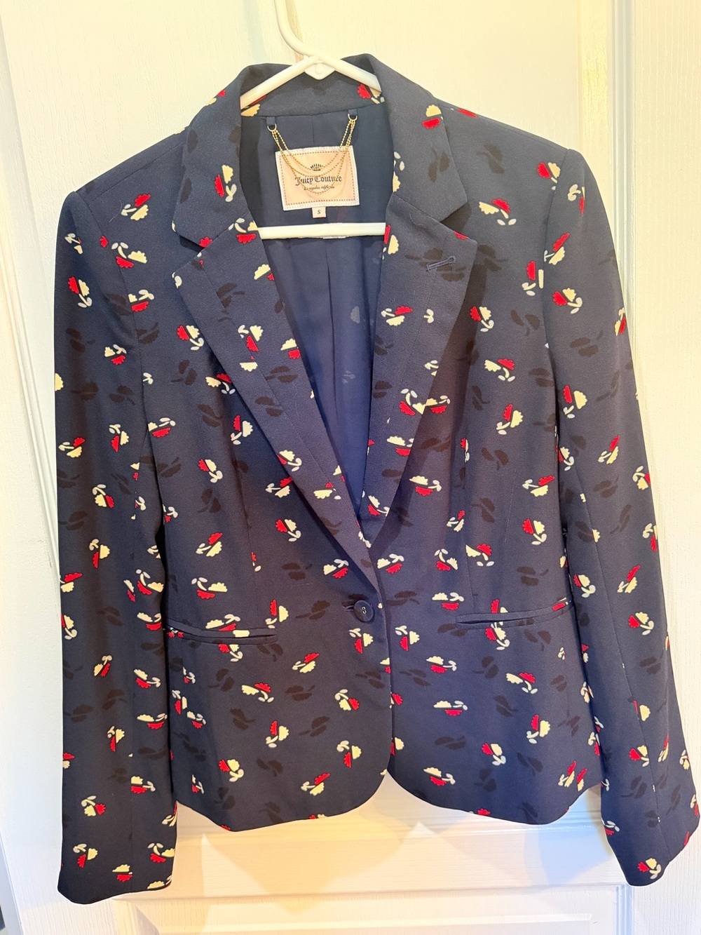 Vintage Juicy Couture Floral Print Blazer size Small